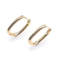 Brass Hoop Earring, Rectangle, plated, fashion jewelry & for woman [