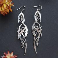 Zinc Alloy Drop Earring, silver color plated, fashion jewelry & for woman, 13-45mm 