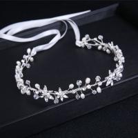 Headband, Zinc Alloy, with Plastic Pearl, plated, fashion jewelry & for children & with rhinestone 