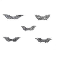 Zinc Alloy Angel Wing Beads, antique silver color plated, DIY [