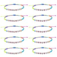 Acrylic Bracelets, Knot Cord, with Acrylic, handmade, fashion jewelry & adjustable & for woman, Random Color, 7mm Approx 16-32 cm 