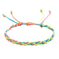 Nylon Cord Bracelets, Knot Cord, handmade, folk style & Unisex & adjustable Approx 16-30 cm 