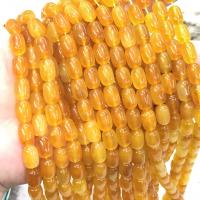 Single Gemstone Beads, Amber, polished, DIY, yellow Approx 38 cm, Approx 