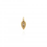 Cubic Zirconia Micro Pave Brass Pendant, plated, DIY & micro pave cubic zirconia, gold [