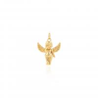 Brass Jewelry Pendants, Angel, plated, DIY, gold 