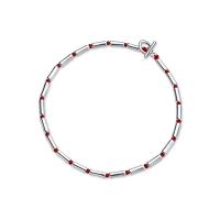 Sterling Silver Bracelets, 925 Sterling Silver, with Wax Cord, plated, for woman, silver color Approx 17.5 cm 