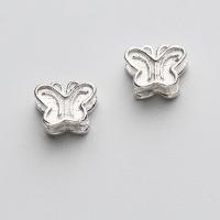 Sterling Silver Spacer Beads, 925 Sterling Silver, Butterfly, plated, DIY, silver color Approx 1.3mm 