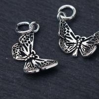 Sterling Silver Pendants, 925 Sterling Silver, Butterfly, Antique finish, DIY, original color 