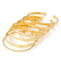 Zinc Alloy Cuff Bangle, gold color plated, 7 pieces & fashion jewelry & adjustable & for woman, Inner Approx 61mm 