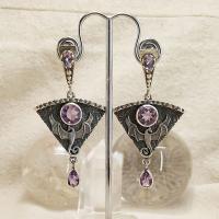 Zinc Alloy Rhinestone Drop Earring, plated, fashion jewelry & for woman & with rhinestone, mixed colors, 60mm 