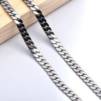 Titanium Steel Chain Necklace, polished, fashion jewelry & for man, original color, nickel, lead & cadmium free, 6mm Approx 60 cm 
