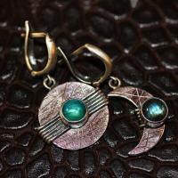 Asymmetric Earrings, Zinc Alloy, with Gemstone, plated, vintage & fashion jewelry & for woman, mixed colors, 13-45mm 