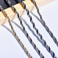 Titanio collar de cadena de acero, Partículas de acero, Recubrimiento iónico al vacío, Joyería & unisexo, más colores para la opción, libre de níquel, plomo & cadmio, 5mm, longitud:aproximado 60 cm, Vendido por UD