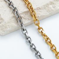 Titanium Steel Chain Necklace, Vacuum Ion Plating, fashion jewelry & Unisex nickel, lead & cadmium free, 3mm Approx 60 cm 