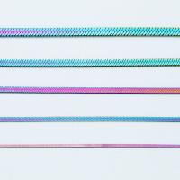 Titan Stahl Kette Halskette, Titanstahl, Vakuum-Ionen-Beschichtung, Modeschmuck & unisex & verschiedene Größen vorhanden, farbenfroh, frei von Nickel, Blei & Kadmium, Länge:ca. 45 cm, verkauft von PC