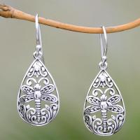 Zinc Alloy Drop Earring, Teardrop, silver color plated, vintage & fashion jewelry & for woman & hollow, 13-45mm 
