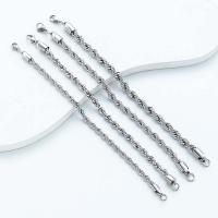 Titanium Steel Bracelet & Bangle, fashion jewelry & Unisex original color, nickel, lead & cadmium free Approx 21 cm 