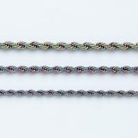 Titanstahl Kette Halskette, Vakuum-Ionen-Beschichtung, Modeschmuck & unisex & verschiedene Größen vorhanden, farbenfroh, frei von Nickel, Blei & Kadmium, Länge:ca. 60 cm, verkauft von PC