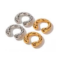 Stainless Steel Clip Earrings, 304 Stainless Steel, Vacuum Ion Plating, fashion jewelry & for woman 