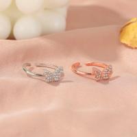 Латунное кольцо с стразами, Латунь, бабочка, ювелирные изделия моды & Женский & со стразами, Много цветов для выбора, продается PC