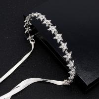 Headband, Zinc Alloy, fashion jewelry & for woman & with rhinestone, silver color [