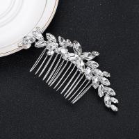 Decorative Hair Combs, Zinc Alloy, fashion jewelry & for woman & with rhinestone 