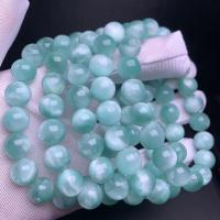 Gemstone Bracelets, Green Calcite, Round, Unisex Approx 7-9 Inch 
