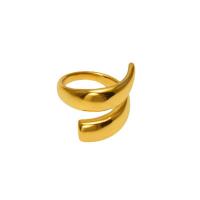 Stainless Steel Finger Ring, 304 Stainless Steel, 18K gold plated, fashion jewelry & for woman US Ring 
