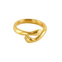 Stainless Steel Finger Ring, 304 Stainless Steel, Hand, 18K gold plated, fashion jewelry & for woman, 9mm, US Ring 