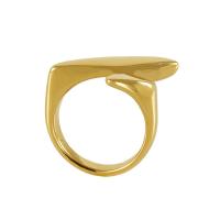Stainless Steel Finger Ring, 304 Stainless Steel, Geometrical Pattern, 18K gold plated, fashion jewelry & for woman US Ring 