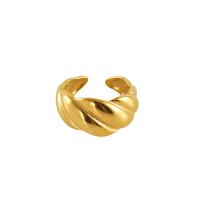 Stainless Steel Finger Ring, 304 Stainless Steel, 18K gold plated, fashion jewelry & adjustable & for woman US Ring 