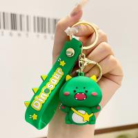 Plastic Key Chain, Zinc Alloy, with Soft PVC, Dinosaur, cute & multifunctional 