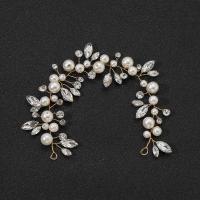 Headband, Iron, with Plastic Pearl, fashion jewelry & for woman & with rhinestone 200mm [
