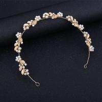 Headband, Zinc Alloy, with Plastic Pearl, plated, fashion jewelry & for woman & with rhinestone 