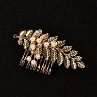 Decorative Hair Combs, Zinc Alloy, with Plastic Pearl, fashion jewelry & for woman 