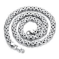 Titan Stahl Kette Halskette, Titanstahl, plattiert, Modeschmuck & für den Menschen, keine, Länge:ca. 22.44 ZollInch, verkauft von PC