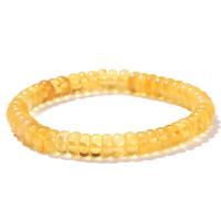 Gemstone Bracelets, Beeswax, Flat Round, polished, fashion jewelry & Unisex, yellow, 8-9x3-4mm Approx 18 cm 