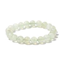 Gemstone Bracelets, Natural Prehnite, Round, polished, fashion jewelry & for woman, green Approx 18 cm 