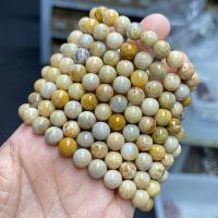 Gemstone Bracelets, Chrysanthemum Stone, Round, polished, fashion jewelry & for woman Approx 18 cm 