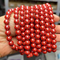 Мода Киноварь браслет, Круглая, ювелирные изделия моды & Мужская & разный размер для выбора, красный, длина:Приблизительно 18 см, продается PC