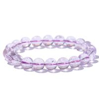 Quartz Bracelets, Ametrine, Round, polished, fashion jewelry & for woman, light purple, 8-10mm cm [