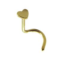 Stainless Steel Nose Piercing Jewelry, 303 Stainless Steel, Heart, plated, Unisex 