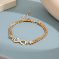 Zinc Alloy Anklet  & for woman & with rhinestone .5 cm 