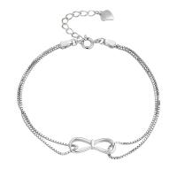 Sterling Silver Bracelets, 925 Sterling Silver, with 3CM extender chain, plated, fashion jewelry & for woman, silver color Approx 16 cm 
