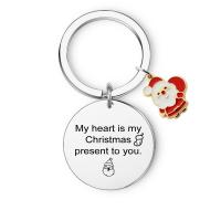 Stainless Steel Key Chain, 304 Stainless Steel, Christmas Design & fashion jewelry 