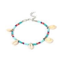 Fashion Jewelry Anklet, Shell, with Seedbead, with 2.76inch extender chain, Bohemian style & for woman Approx 7.9 Inch 