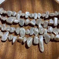 Perles en coquille naturel, Baroque, DIY & normes différentes pour le choix, blanc Environ 39 cm, Vendu par brin[