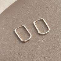 Brass Hoop Earring, Zinc Alloy, fashion jewelry & for woman, silver color 