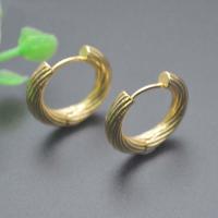 Brass Huggie Hoop Earring, Donut, gold color plated, fashion jewelry & for woman 