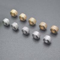Brass Spacer Beads, Column, plated, DIY & micro pave cubic zirconia 